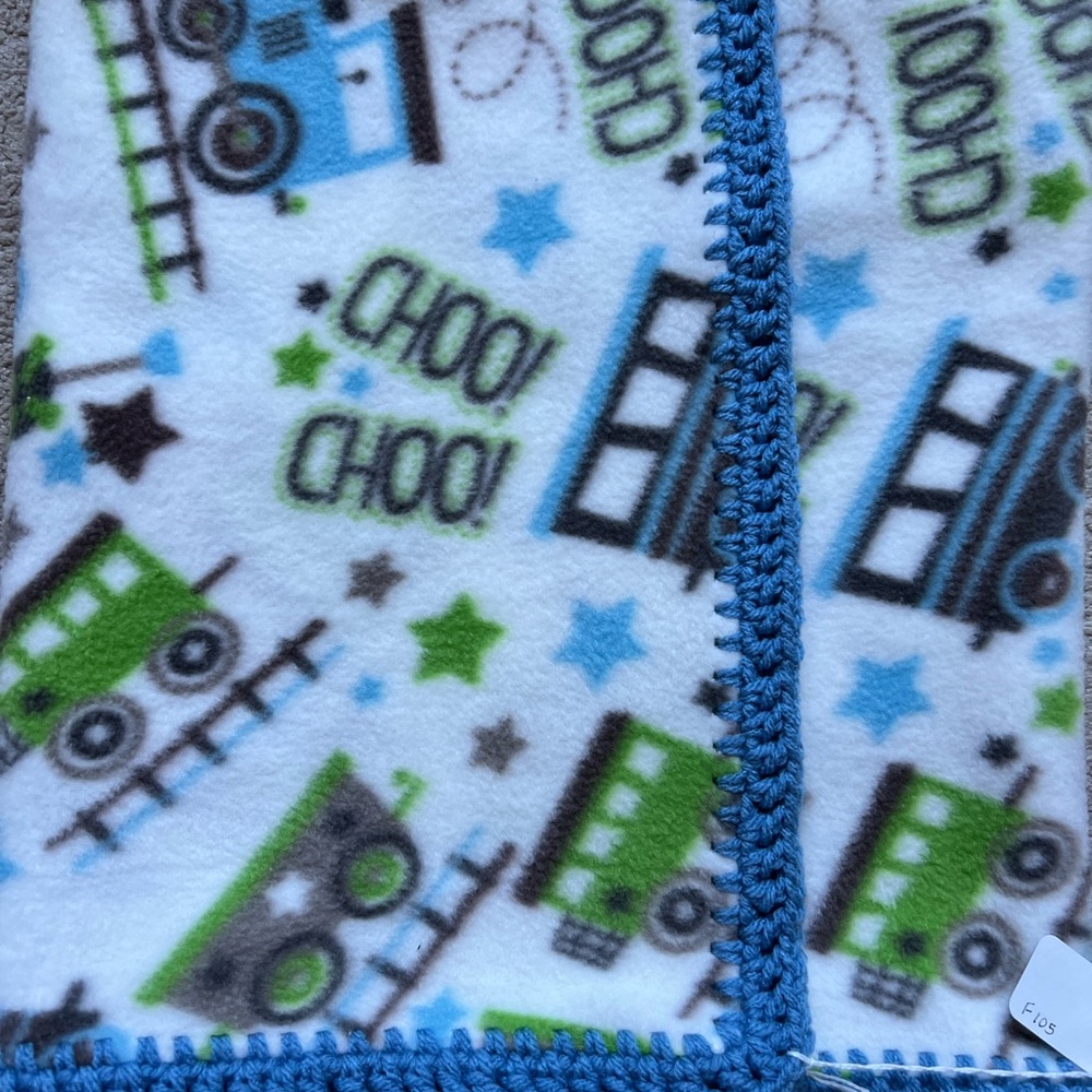 Choo Choo Train Fleece Throw - Picture 2 of 4